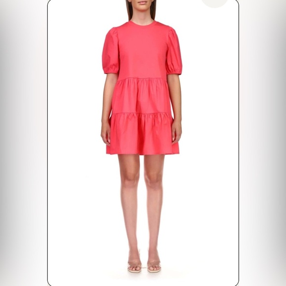 Sanctuary Poplin Mix Dress - Island Pink L - Picture 1 of 8